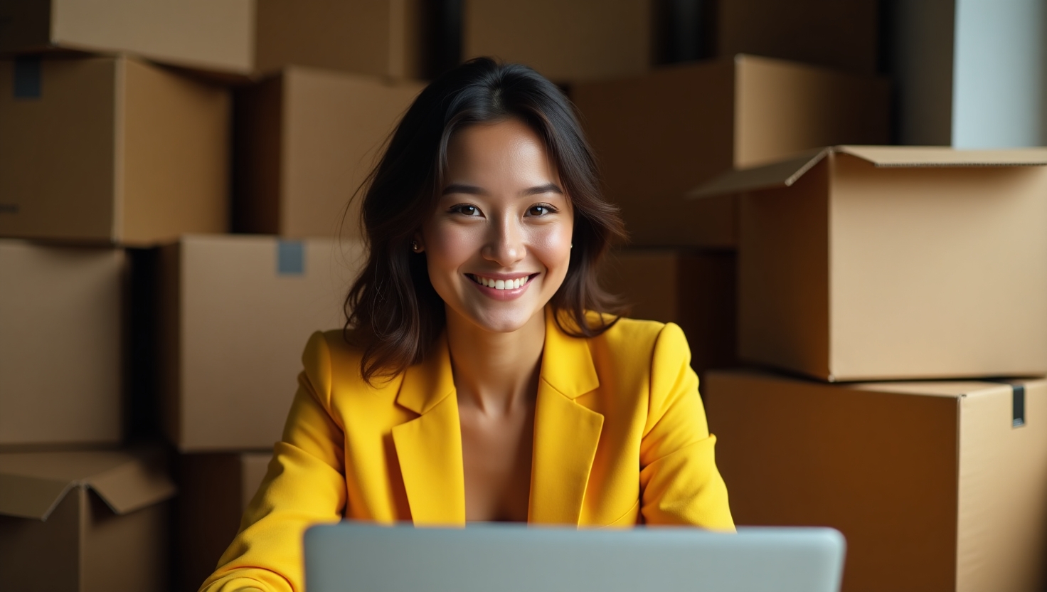 Flux_Dev_A_young_woman_with_a_bright_and_warm_smile_wearing_a__0